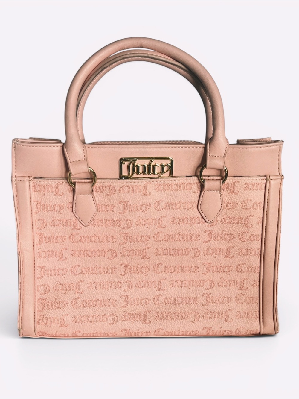 Juicy Couture Blush Pink Signature Satchel Y2K Coquette Crossbody Purse